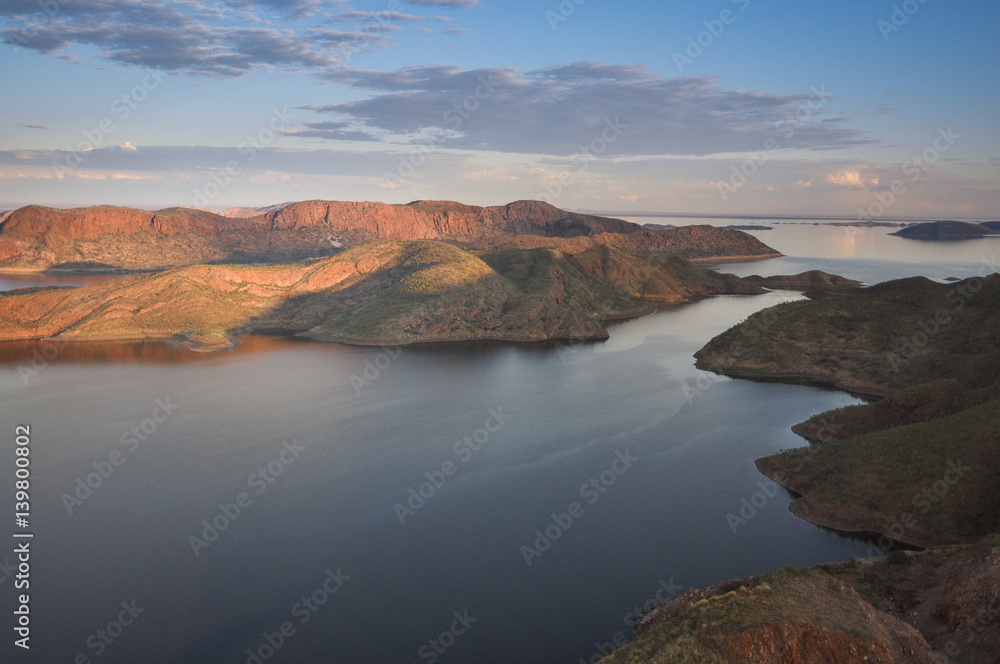 Outback view (mountains & lake)