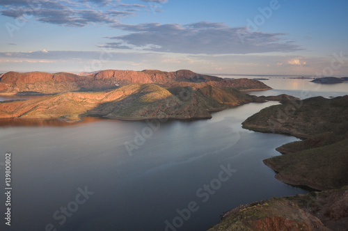 Outback view (mountains & lake)