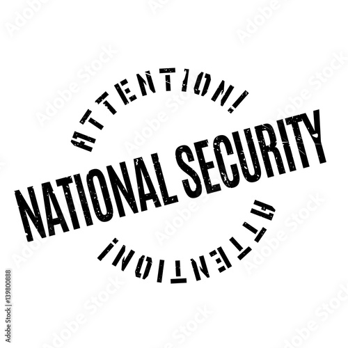 National Security rubber stamp. Grunge design with dust scratches. Effects can be easily removed for a clean, crisp look. Color is easily changed.
