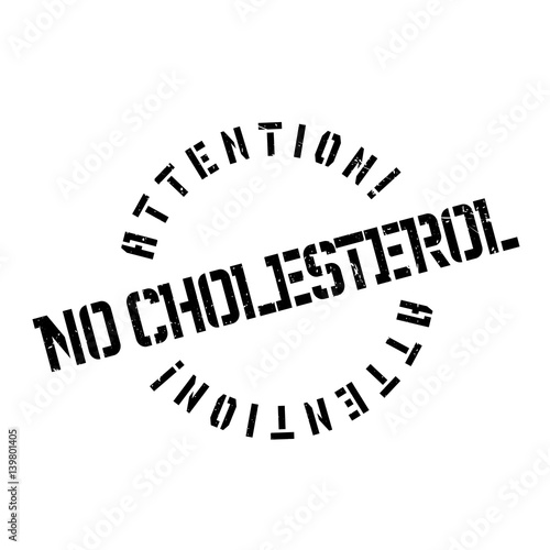 No Cholesterol rubber stamp. Grunge design with dust scratches. Effects can be easily removed for a clean, crisp look. Color is easily changed.