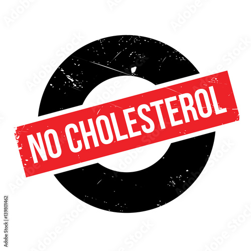 No Cholesterol rubber stamp. Grunge design with dust scratches. Effects can be easily removed for a clean, crisp look. Color is easily changed.