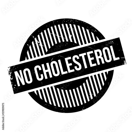 No Cholesterol rubber stamp. Grunge design with dust scratches. Effects can be easily removed for a clean, crisp look. Color is easily changed.