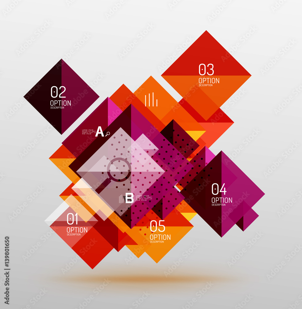 Modern square composition, abstract banner Modern square composition, abstract banner