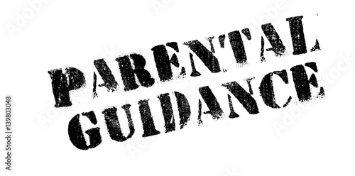 Parental Guidance rubber stamp. Grunge design with dust scratches. Effects can be easily removed for a clean, crisp look. Color is easily changed.