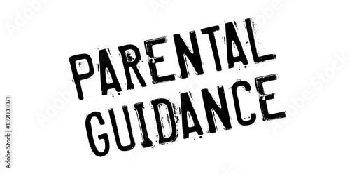 Parental Guidance rubber stamp. Grunge design with dust scratches. Effects can be easily removed for a clean, crisp look. Color is easily changed.