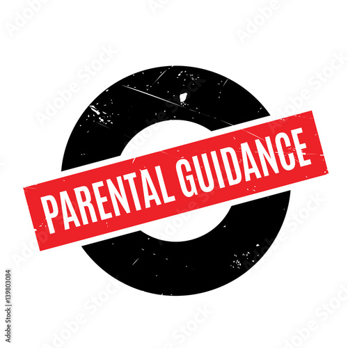 Parental Guidance rubber stamp. Grunge design with dust scratches. Effects can be easily removed for a clean, crisp look. Color is easily changed.