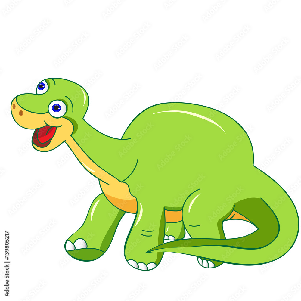 Fototapeta premium Dinosaur character cartoon isolated smile