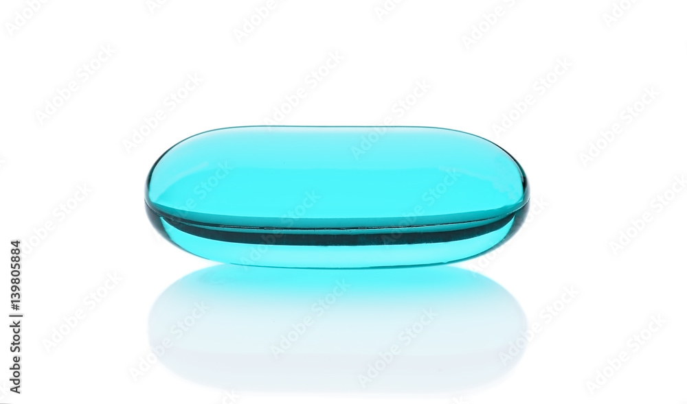 Blue pill, capsule isolated on white background Blue pill, capsule isolated on white background