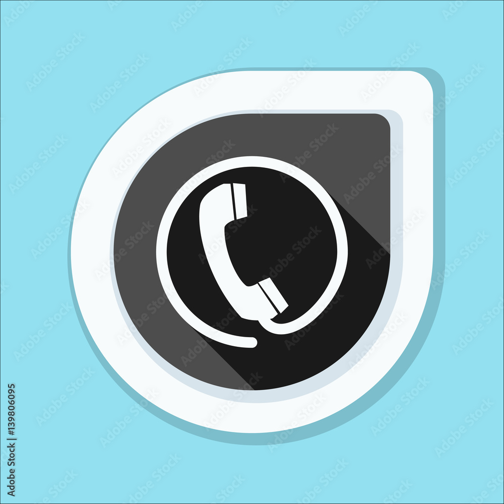 Contact phone button Illustration
