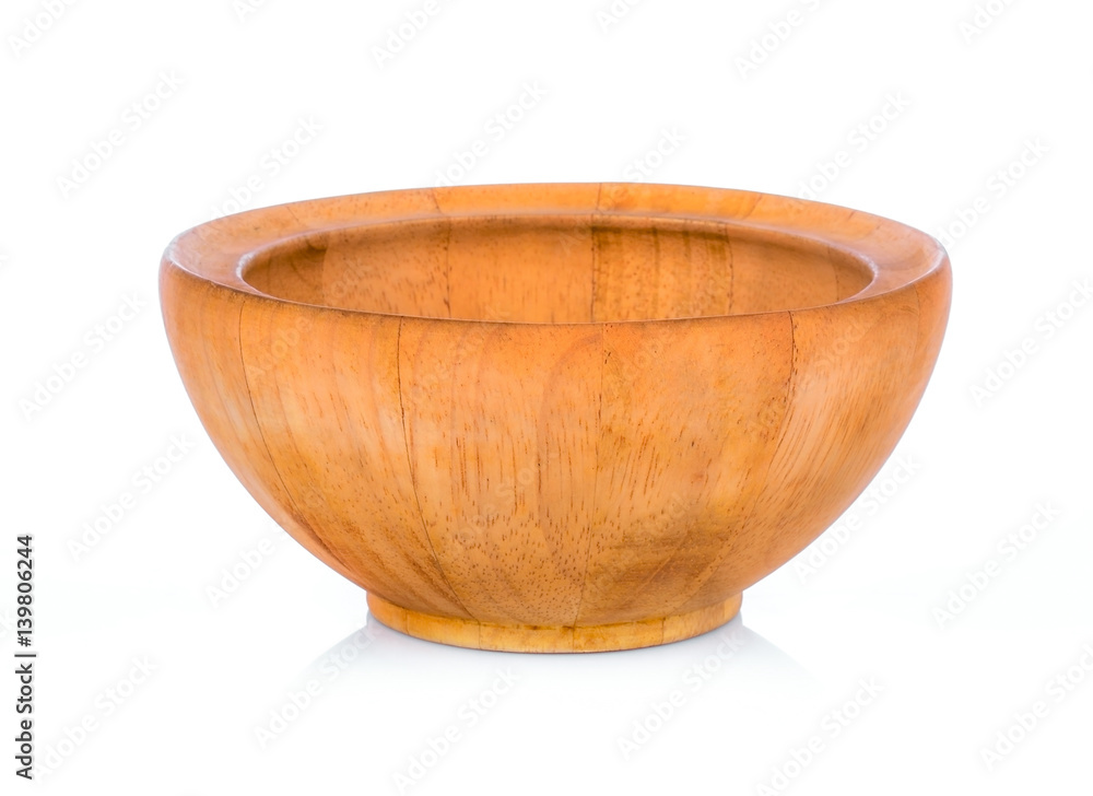 wood bowl , Salad Bowl on white background wood bowl , Salad Bowl on white background