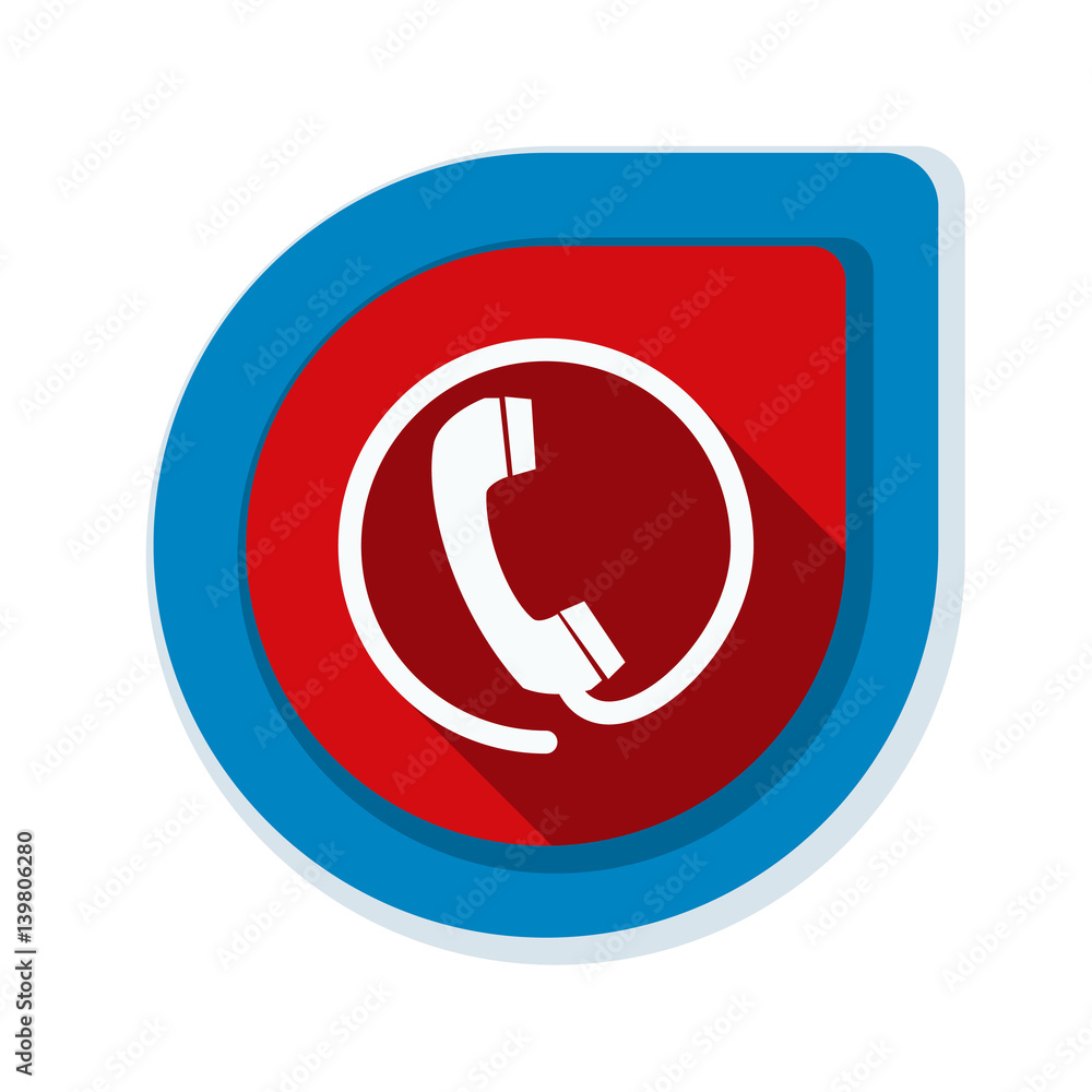 Contact phone button Illustration