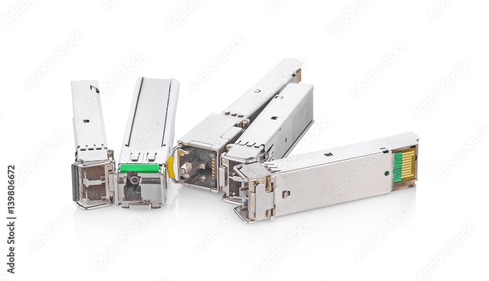 SFP Module on white background SFP Module on white background