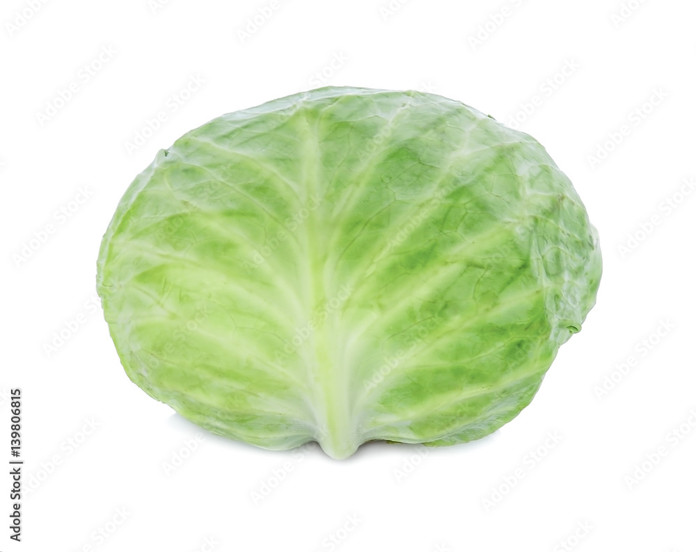 Green cabbage isolated on white background Green cabbage isolated on white background