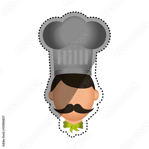 Chef cartoon character icon vector illustration graphic design