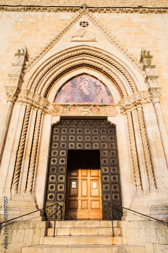 SULMONA, ITALY - FEBRUARY,2017: Artistic doorway of San Filippo Neri church to Sulmona