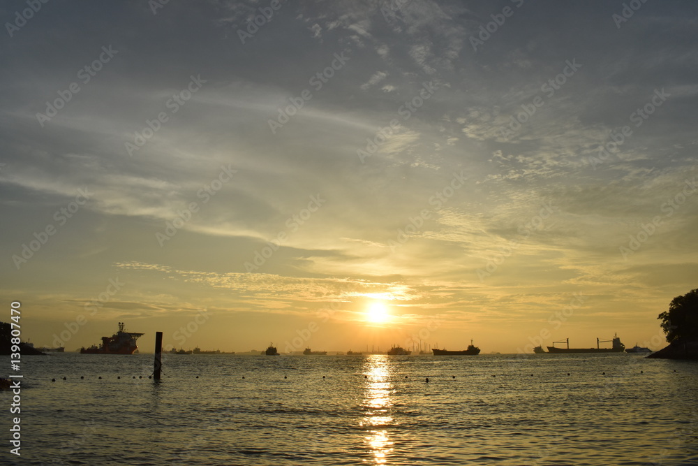 Sunset at Siloso Beach