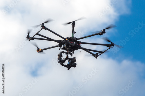 Fototapeta Naklejka Na Ścianę i Meble -  drone on a blue sky
