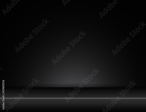 room stylish studio black background with light effects vector