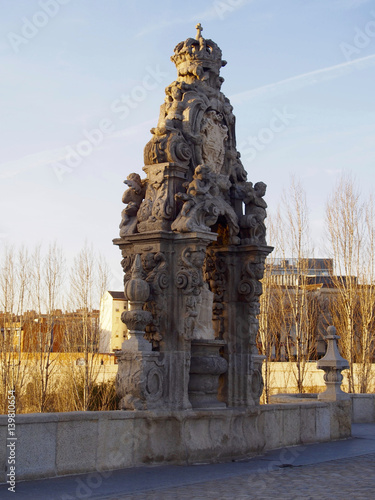 Niche of Toledo bridge in Madrid photo