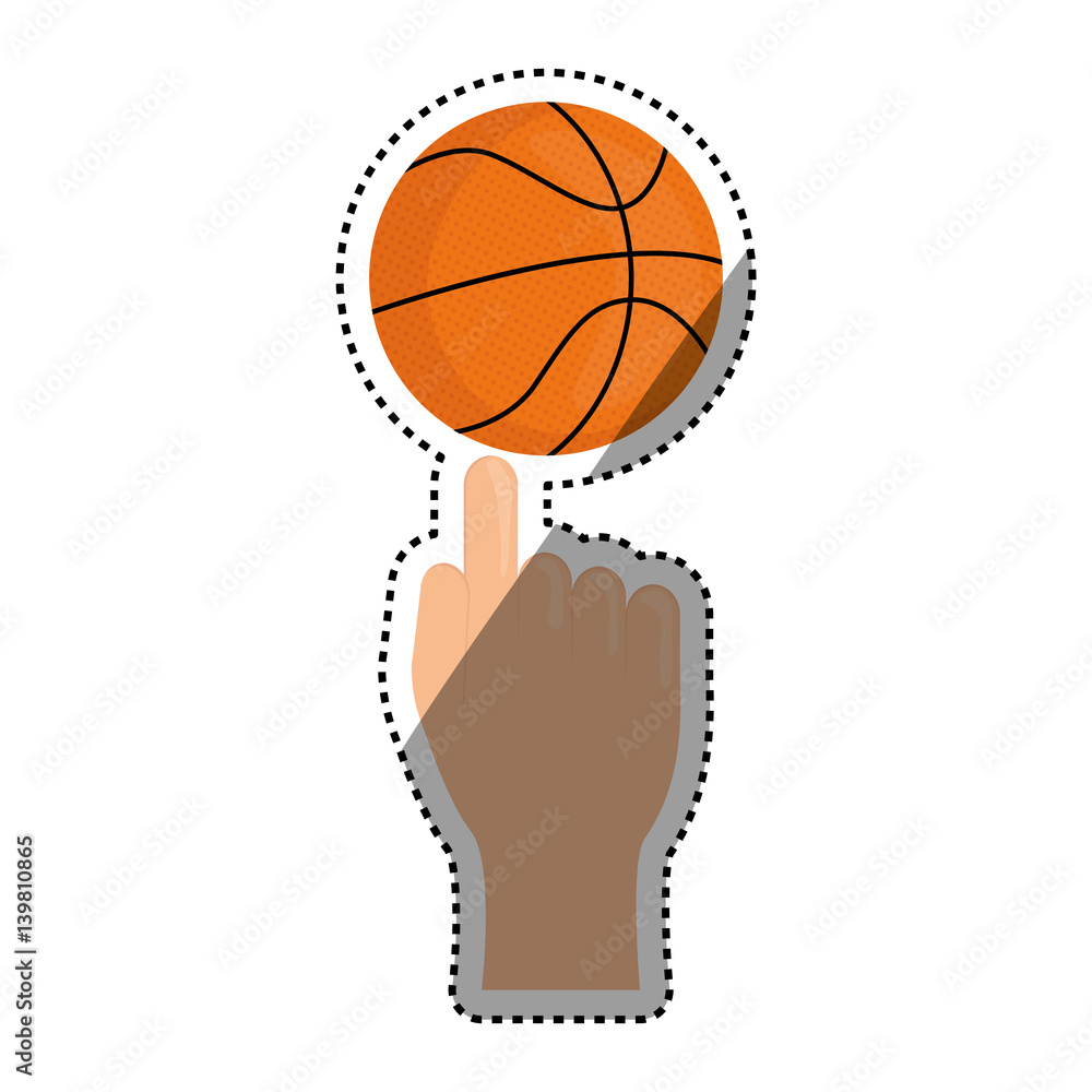 Naklejka premium Basketball sport game icon vector illustration graphic design