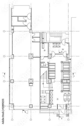 Standard cafe furniture symbols on floor plans