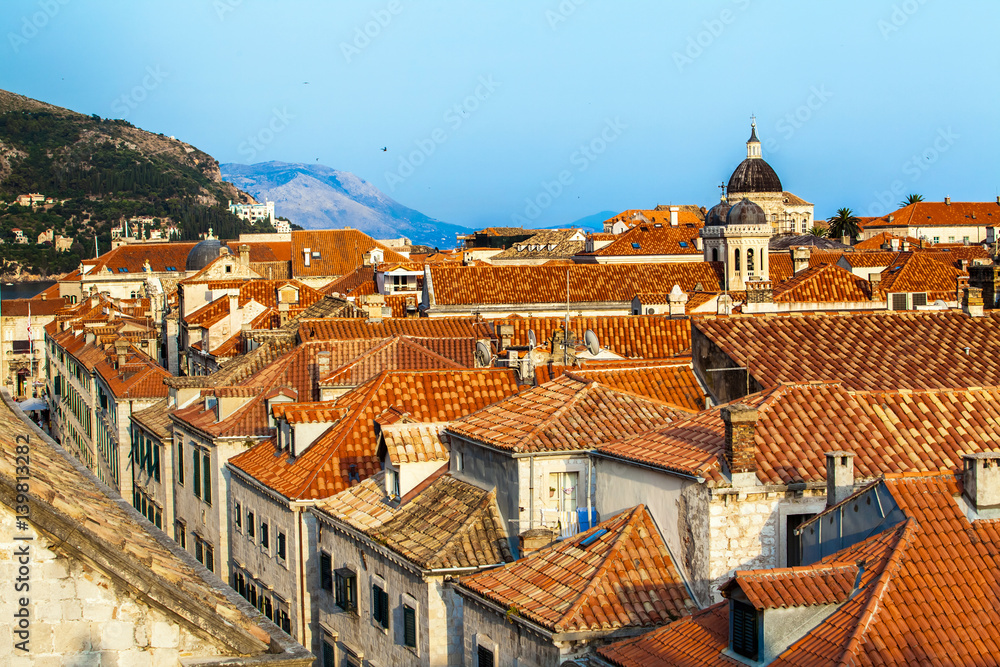 Old city Dubrovnik view in Croatia