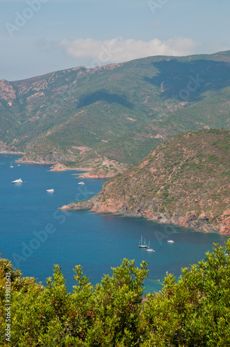 Beautiful and scenic landscape of Corsica island, France