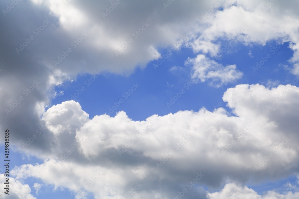blue sky with big cloud and raincloud, art of nature beautiful and copy space for add text blue sky with big cloud and raincloud, art of nature beautiful and copy space for add text