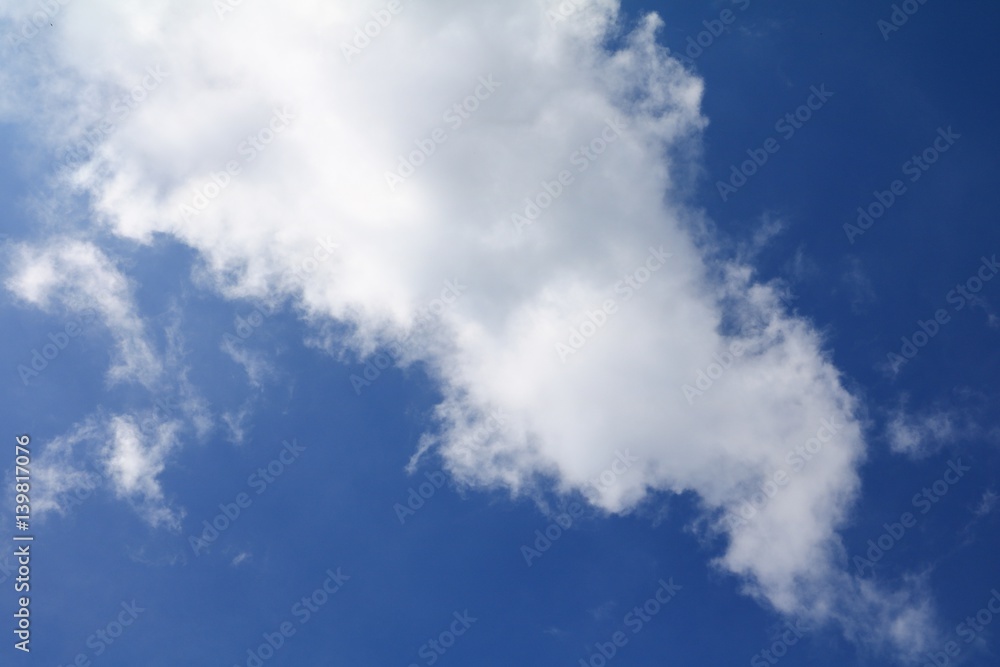 blue sky with big cloud,  art of nature beautiful and copy space for add text