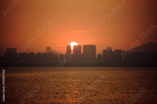 Sunset over Shenzhen bay  city of Sheznhen, Guangdong province, People's Republic of China © Svetlana Gajic