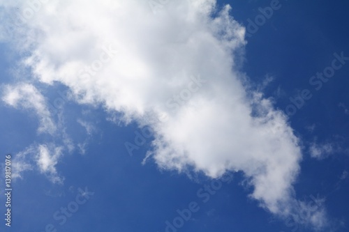 blue sky with big cloud   art of nature beautiful and copy space for add text