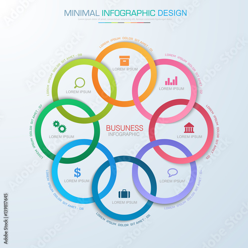 Infographic Elements with business icon on full color background  process or steps and options workflow diagrams,vector design element eps10 illustration