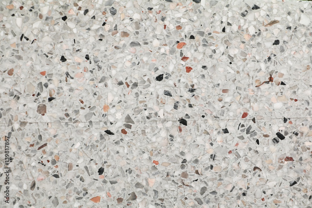 Fototapeta premium Stone wall texture, Terrazzo Marble surface floor pattern and blue color for background