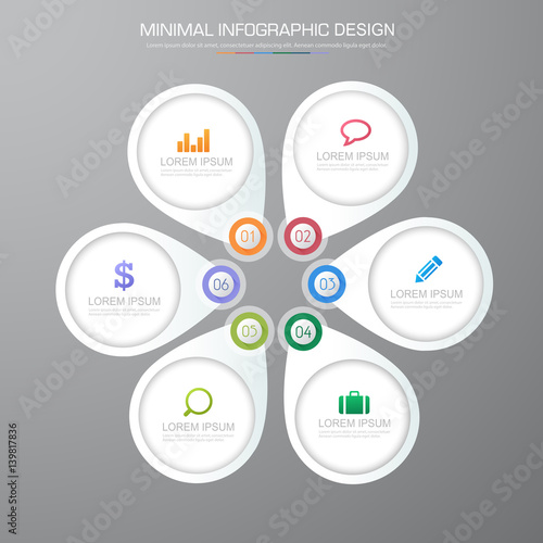 Infographic Elements with business icon on full color background  process or steps and options workflow diagrams,vector design element eps10 illustration