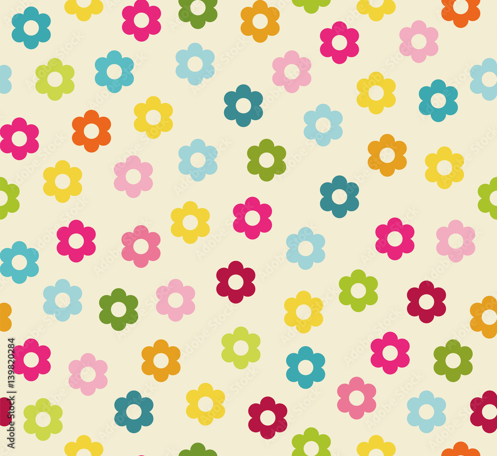 Seamless pattern with colorful flowers Seamless pattern with colorful flowers