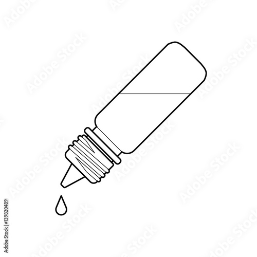 Eye Drop Bottle Isolate On White Background vector