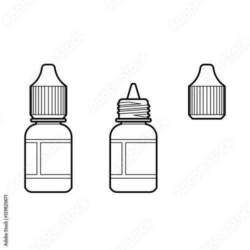 Eye Drop Bottle Isolate On White Background vector

