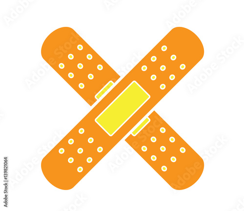 Fotografering Colorful medical bandages icon vector isolated white background