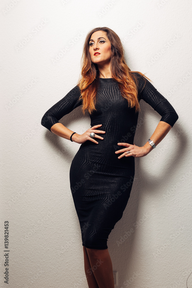 Beautiful elegant girl in dress