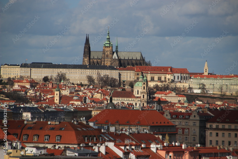 Depth field view of castle and roofs / Praha Czech rep. (very closer)
