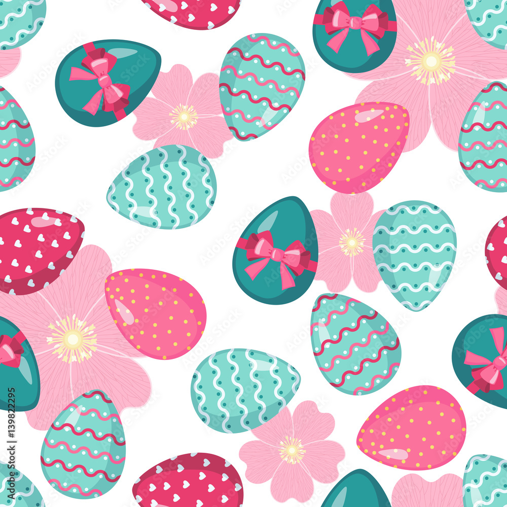 Easter seamless pattern with eggs. Easter seamless pattern with eggs.