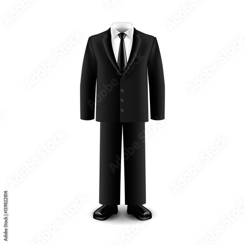 Businessman suit isolated on white vector