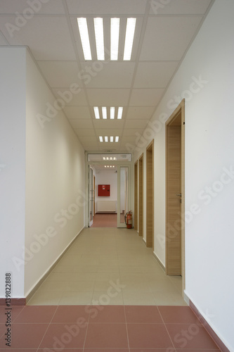 empty office corridor
