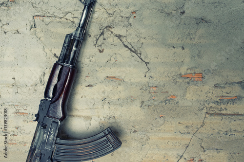 old submachine gun  kalashnikov  AK-47 photo