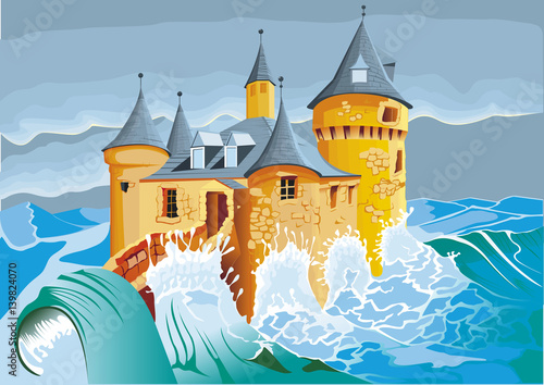 Château face à la tempête