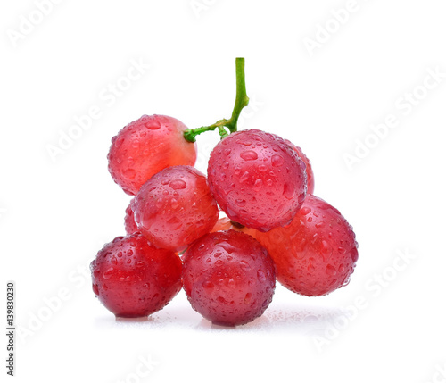 red grapes and water drops