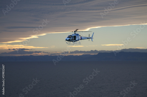 Emergency medical rescue helicopter off north island  New Zealand