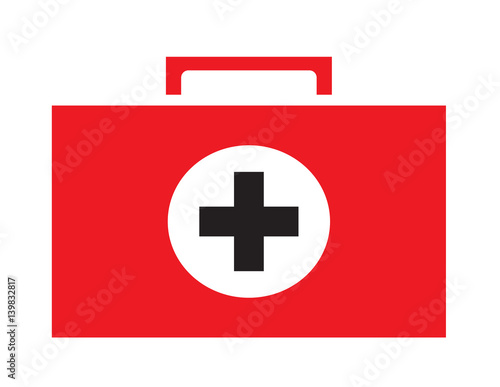First aid kit icon vector isolated white background. Medical icons.
