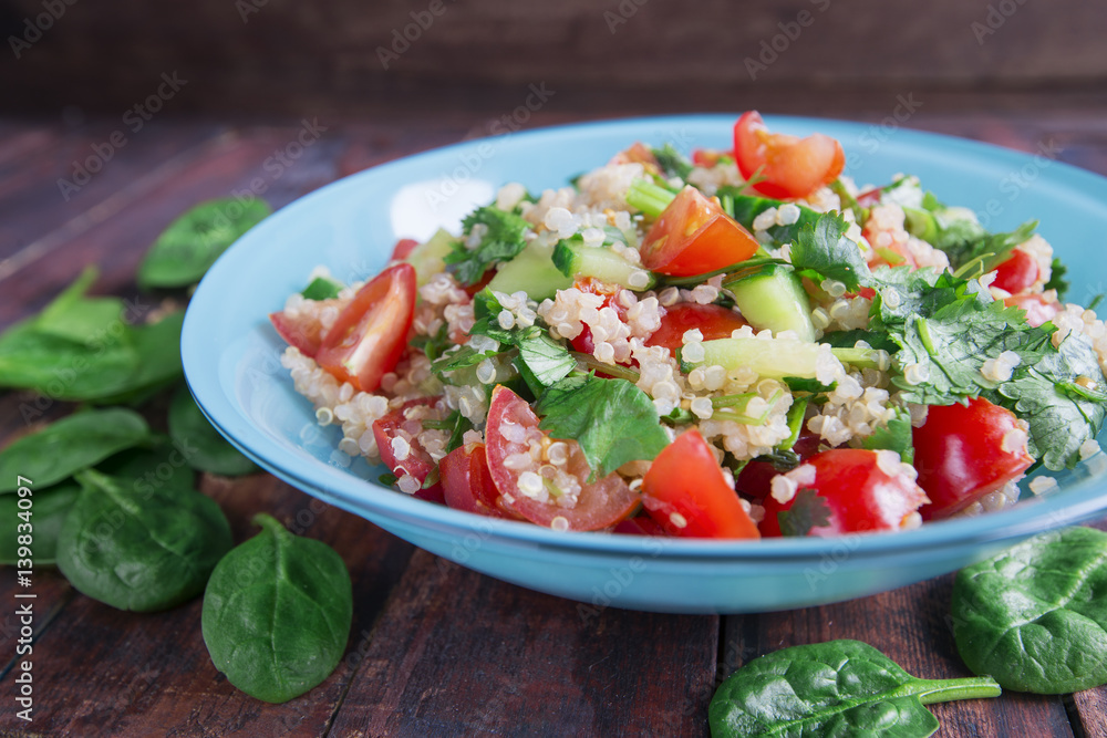 Fresh vegetable salad on the table. Fresh vegetable salad on the table.