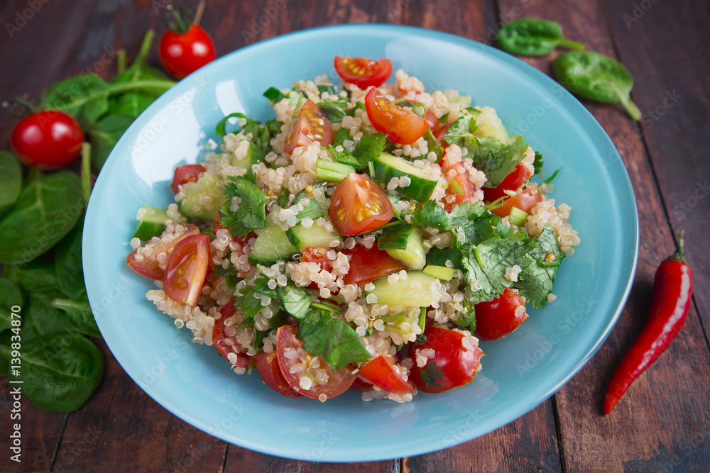 Fresh vegetable salad on the table. Fresh vegetable salad on the table.